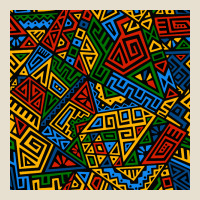 African Geometric Seamless Pattern Urban Heavy Tee | Teevron