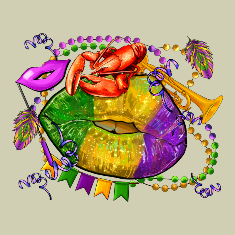 Mardi Gras Lips Olivia Heavy Core Tee by OliviaCreatesArt | Teevron