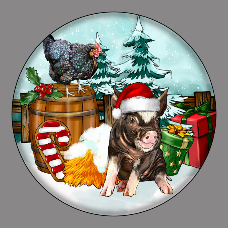Christmas Pig With Chicken Vintage Tee by FaDigitalArtStudio | Teevron