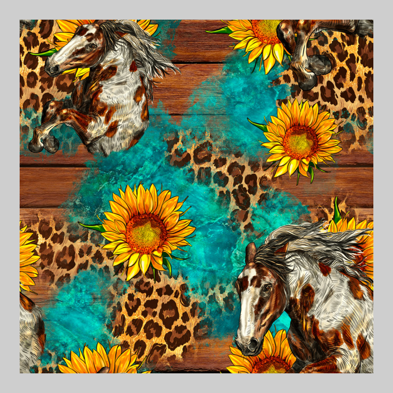 Western Horse And Sunflower Seamless Pattern Premium Tee by FaDigitalArtStudio | Teevron
