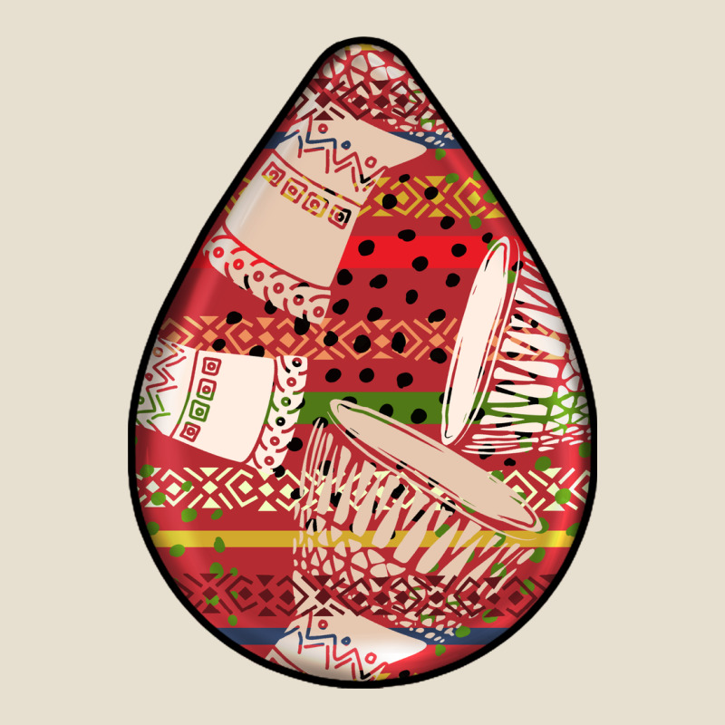 African Fabric Pattern Teardrop Earrings 3 Urban Heavy Tee by BundleAndBundleShop | Teevron
