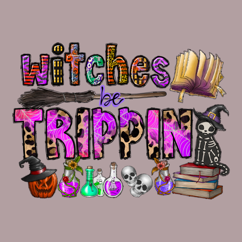 Witches Be Trippin Vintage Hoodie by CowhideDigitalArt | Teevron