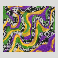 Mardi Gras Cowhide Zipper Hoodie | Teevron