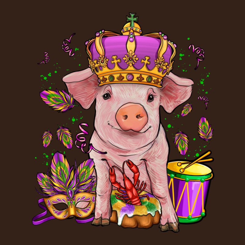 Mardi Gras Pig Heavy Core Tee by OliviaCreatesArt | Teevron