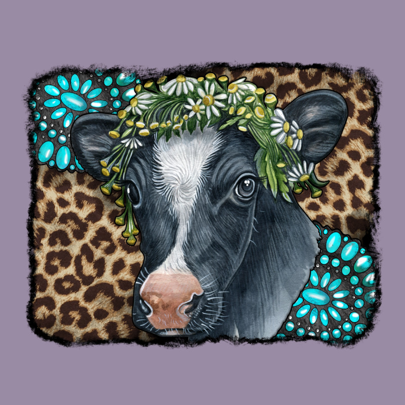 Floral Cow Leopard Gemstone Classic Tee by CowCowDesign | Teevron