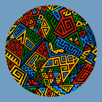 African Fabric Pattern Round Earrings 3 Urban Heavy Tee | Teevron