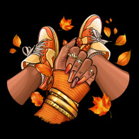 Black Girl Fall Sneakers Premium Sweatshirt | Teevron