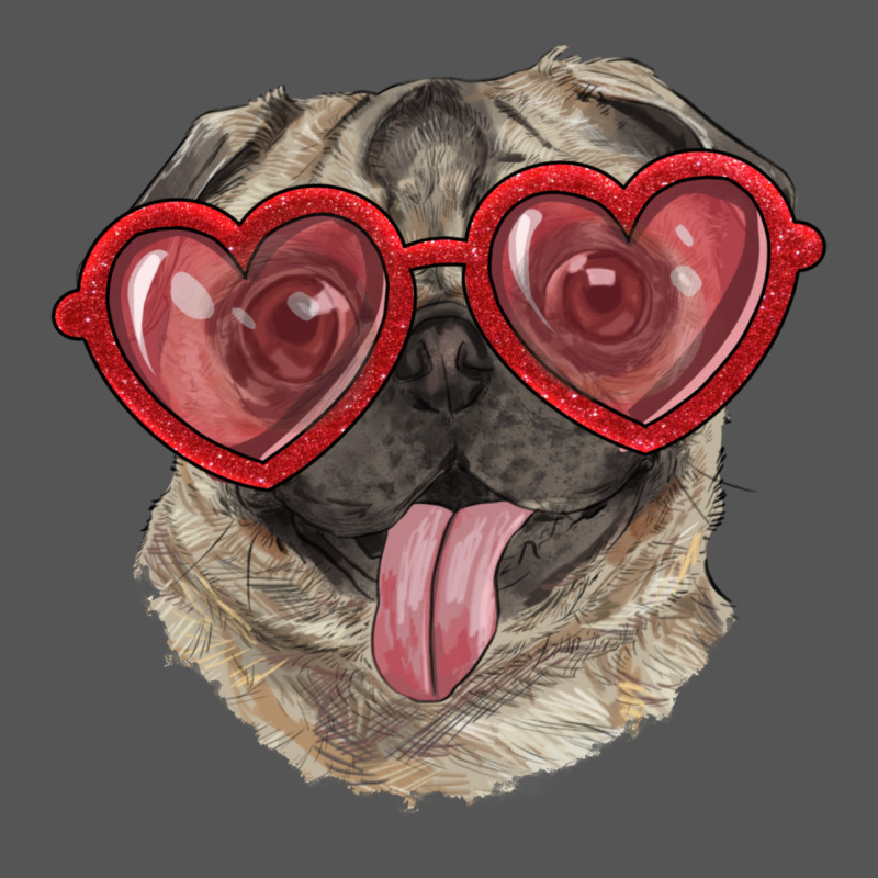 Pug With Love Glasses Zipper Hoodie by RanaPortraitStore | Teevron
