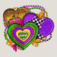 Mardi Gras Heart Olivia Heavy Core Tee | Teevron