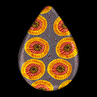 African Fabric Pattern Teardrop Earrings 5 Urban Heavy Tee | Teevron