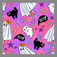 Cute Ghost Halloween Seamless Pattern Vintage Tee | Teevron