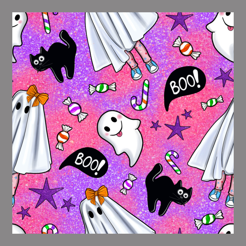 Cute Ghost Halloween Seamless Pattern Vintage Tee by BundleAndBundleShop | Teevron