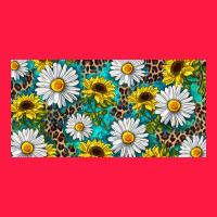 Sunflower And Daisy With Leopard Zipper Hoodie | Teevron