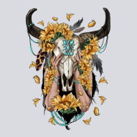 Sunflower Boho Bull Skull With Hands Zipper Hoodie | Teevron