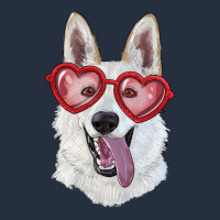 White Shepherd With Love Glasses Zipper Hoodie | Teevron