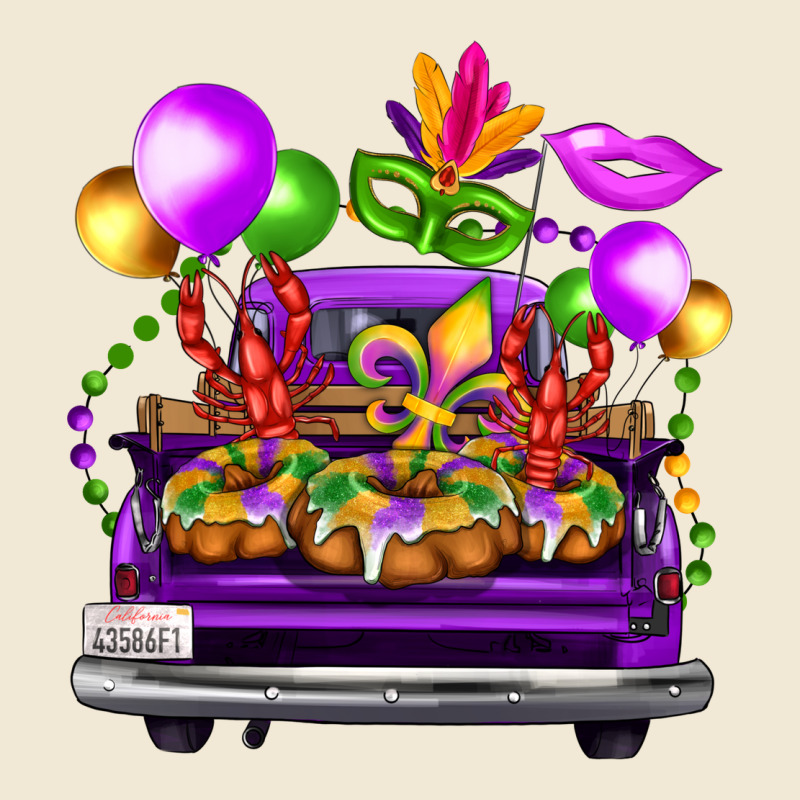 Mardi Gras Farm Truck Back View Premium Tee by FaDigitalArtStudio | Teevron