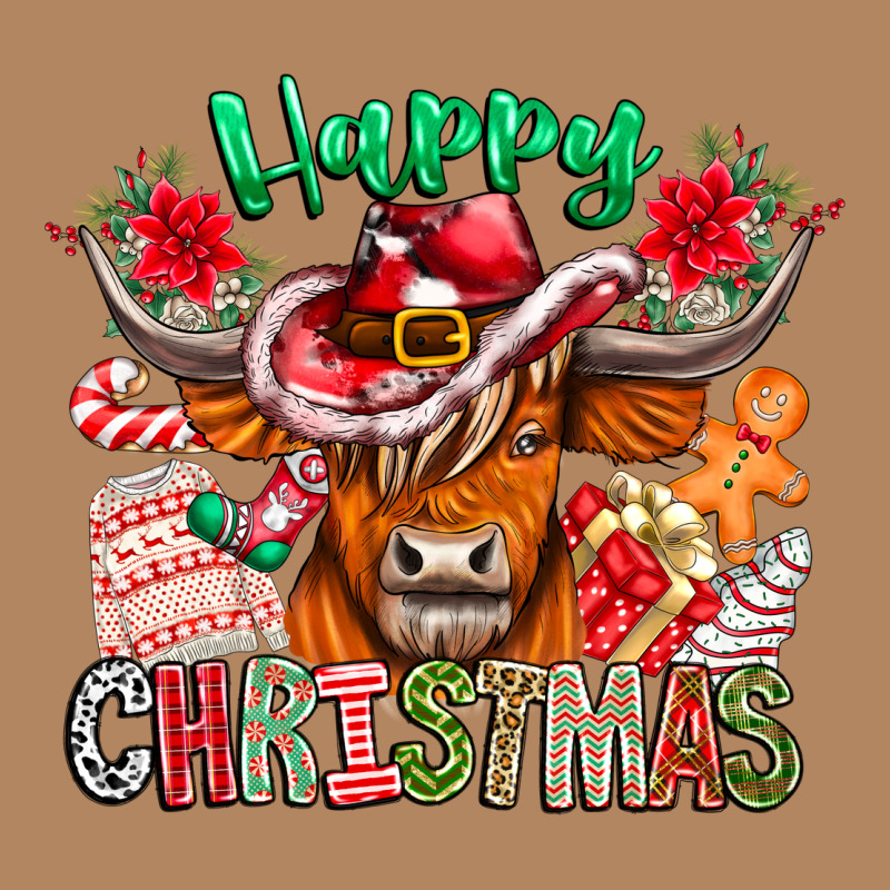Happy Christmas Cow Long Sleeve Tee by CowhideDigitalArt | Teevron