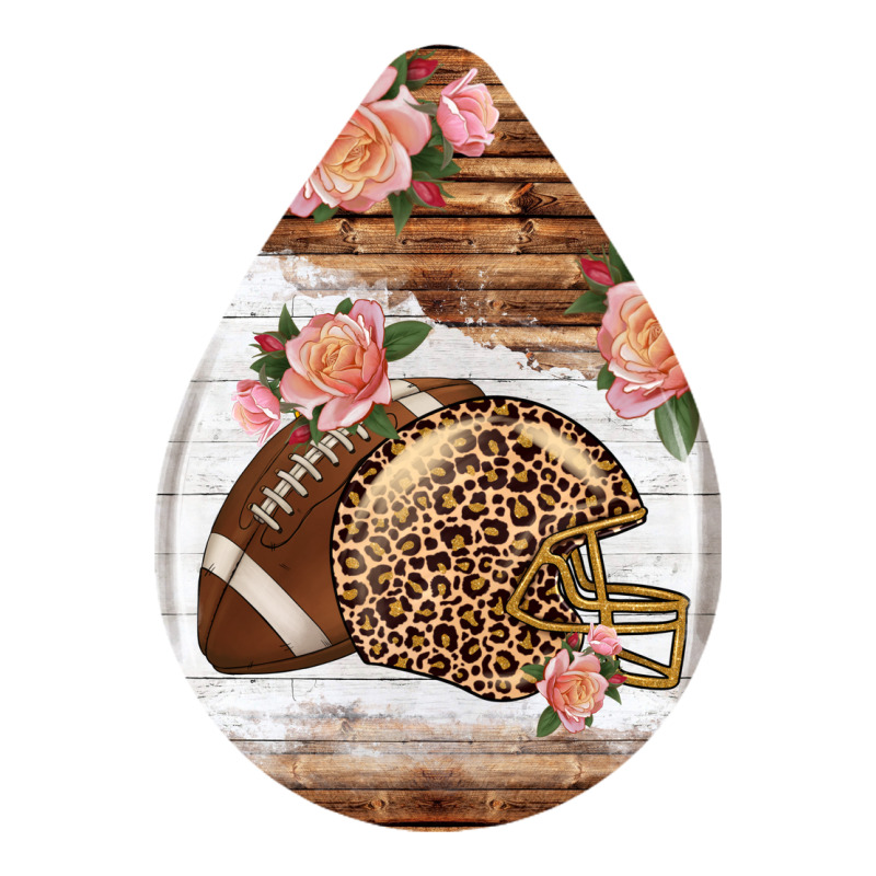 American Football And Western Roses Teardrop Ladies Tee by BundleAndBundleShop | Teevron