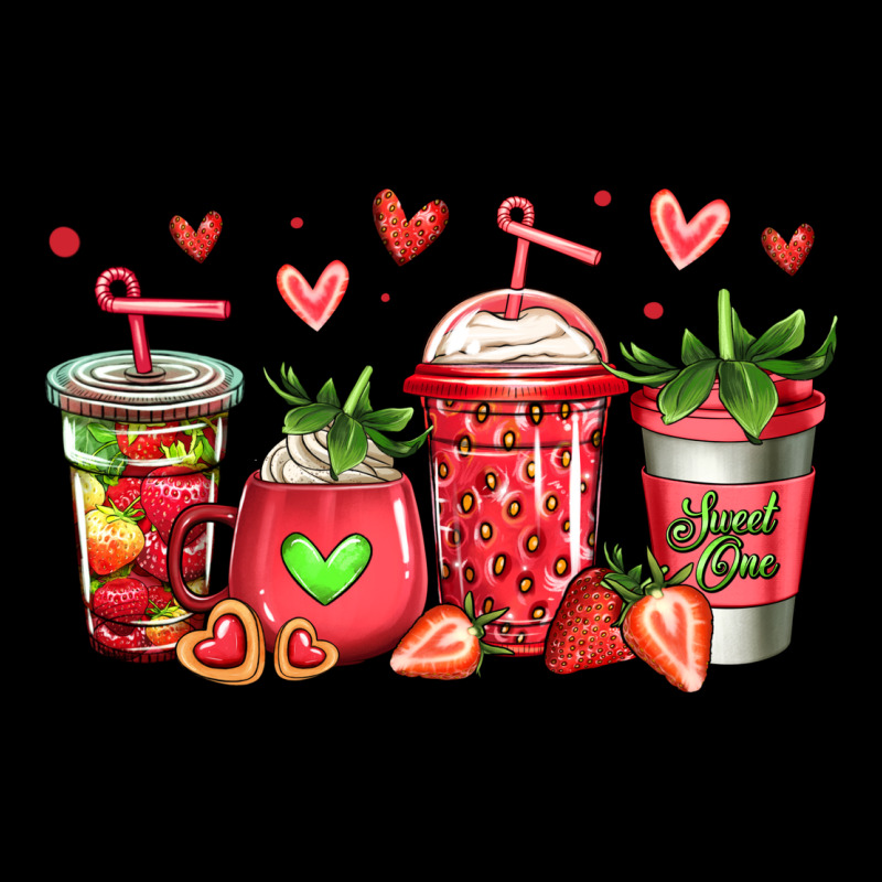 Strawberry Coffee Cups Premium Sweatshirt by Jasminsmagicworld | Teevron