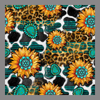 Gemstone Sunflower Leopard Seamless Pattern Vintage Tee | Teevron