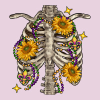 Mardi Gras Chest Sunflowers Skeleton Ladies Tee | Teevron
