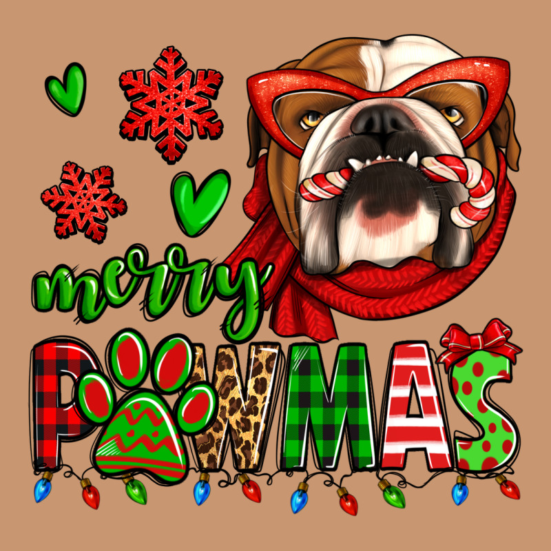 Merry Pawmas Christmas Bulldog Heavyweight Hoodie by Jasminsmagicworld | Teevron