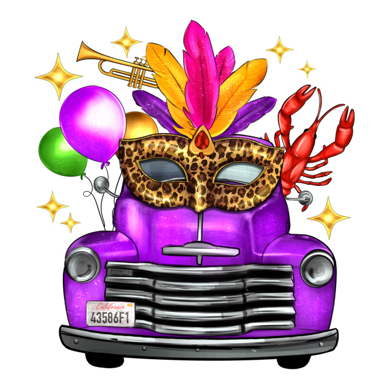 Mardi Gras Truck Leopard Mask Premium Tee by FaDigitalArtStudio | Teevron