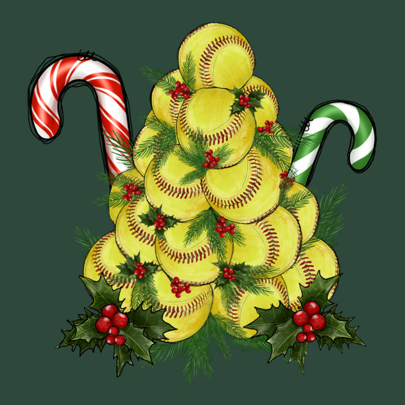Lightning Softball Christmas Tree Zipper Hoodie by RanaPortraitStore | Teevron