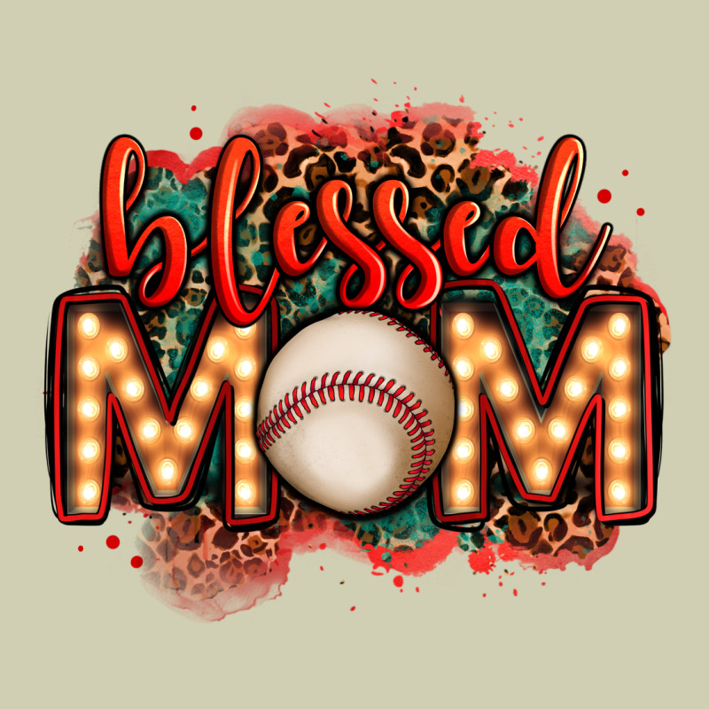 Blessed Baseball Mom Lightbulb Letters Heavy Core Tee by OliviaCreatesArt | Teevron