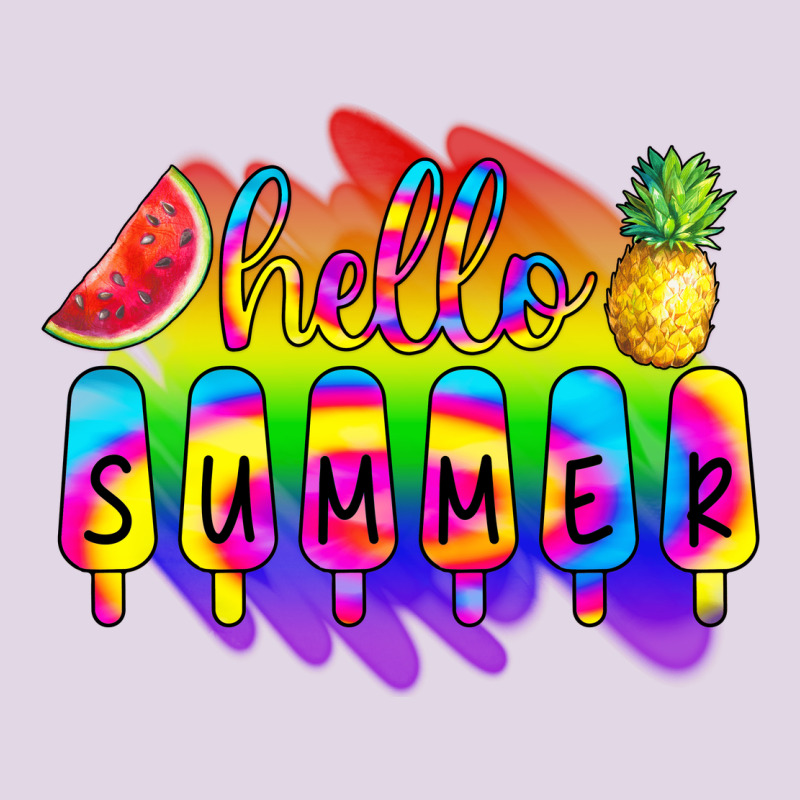Hello Summer Tie Dye Classic Tee by CowCowDesign | Teevron