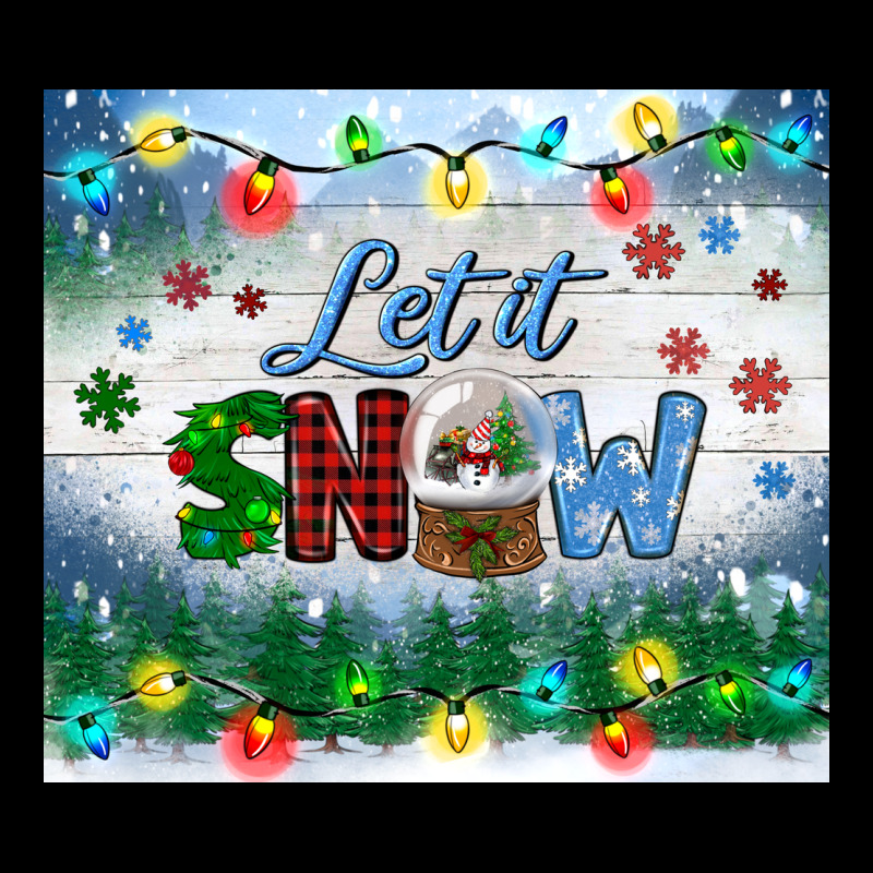 Let It Snow Tumbler Ladies Tee by BundleAndBundleShop | Teevron
