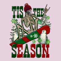 Tis The Season Skeleton Snowboard Ladies Tee | Teevron