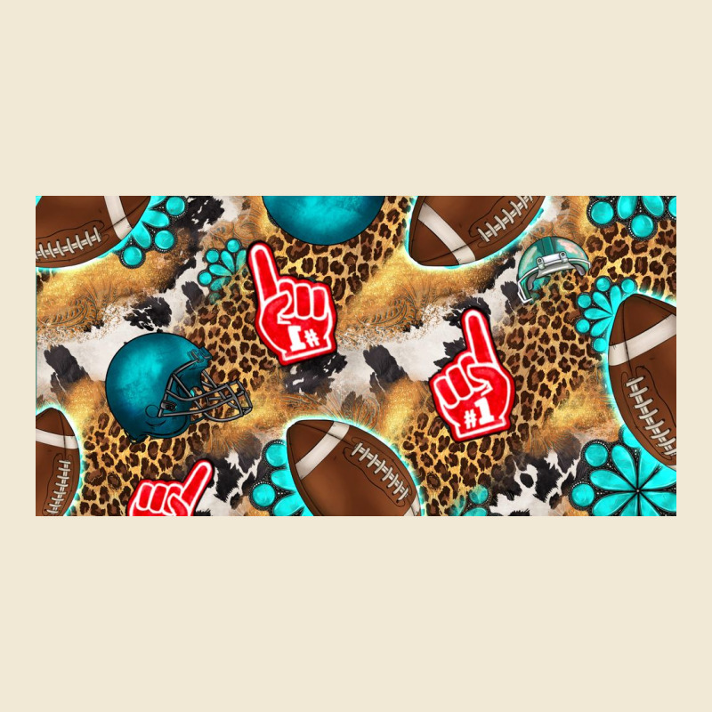 American  Football With Turquoise License Plate Ladies Tee by BundleAndBundleShop | Teevron