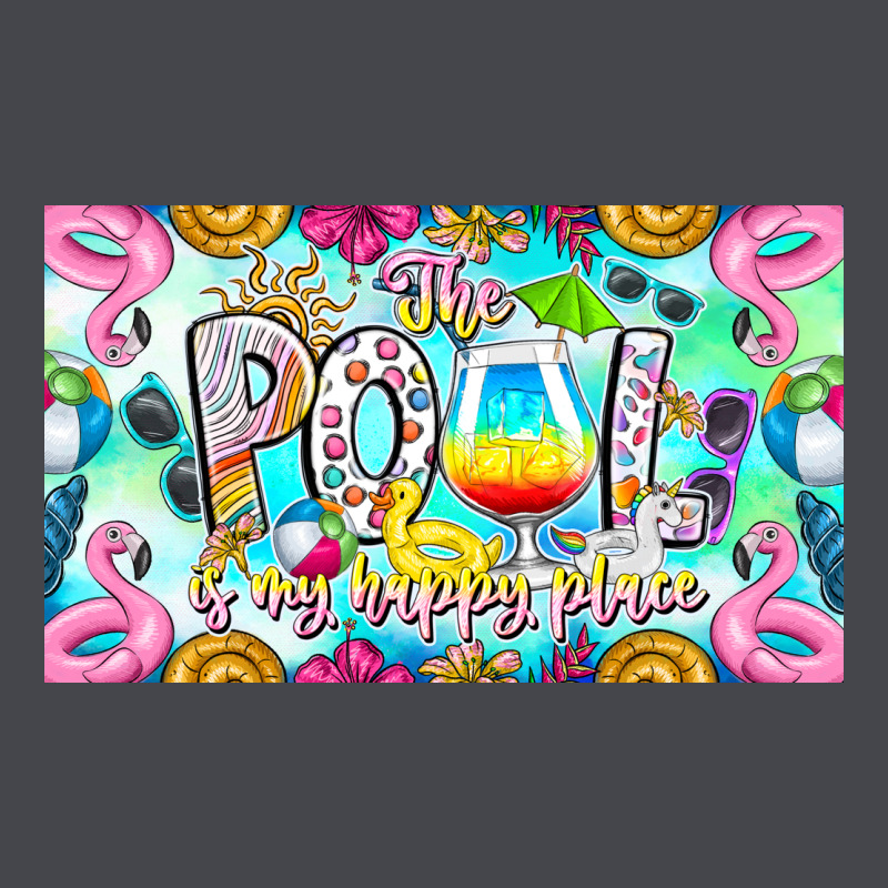 The Pool Is My Happy Place Long Sleeve Tee by CowhideDigitalArt | Teevron