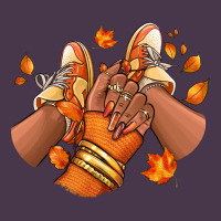 Black Girl Fall Sneakers Heavyweight Hoodie | Teevron