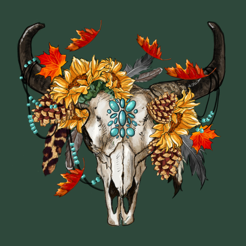 Fall Bull Skull Zipper Hoodie by RanaPortraitStore | Teevron