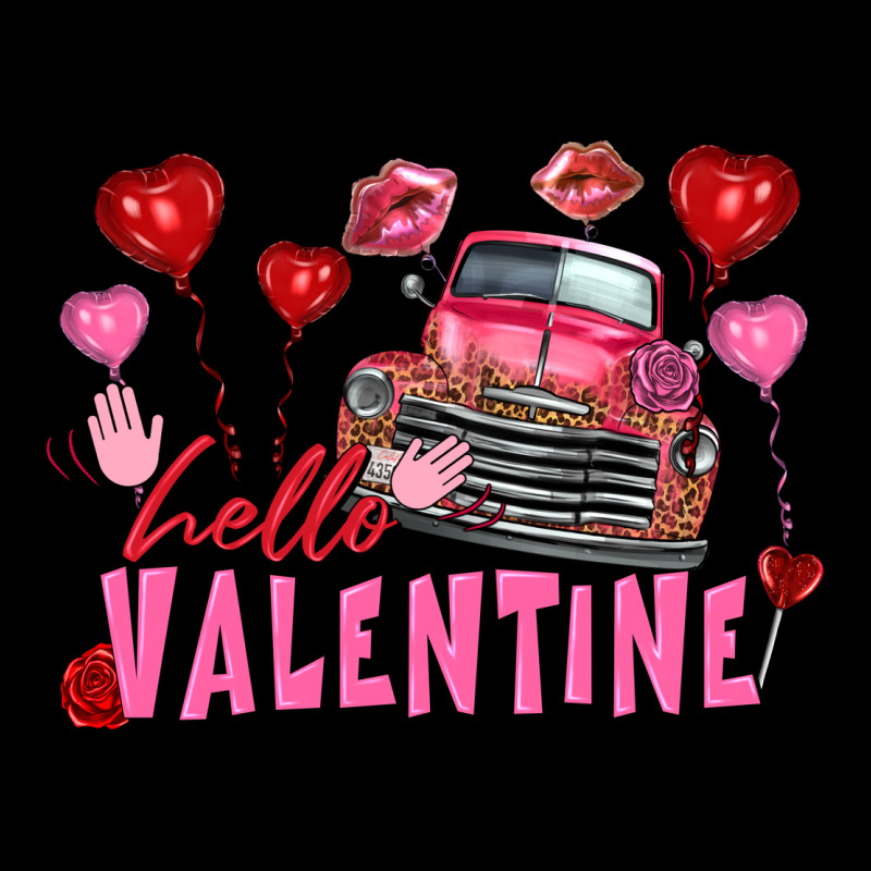 Hello Valentine Valentine's Day Truck Ladies Tee by FaDigitalArtStudio | Teevron
