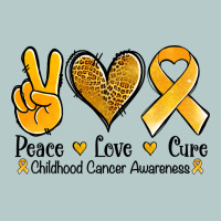 Peace Love Cure Childhood Cancer Heavy Core Tee | Teevron
