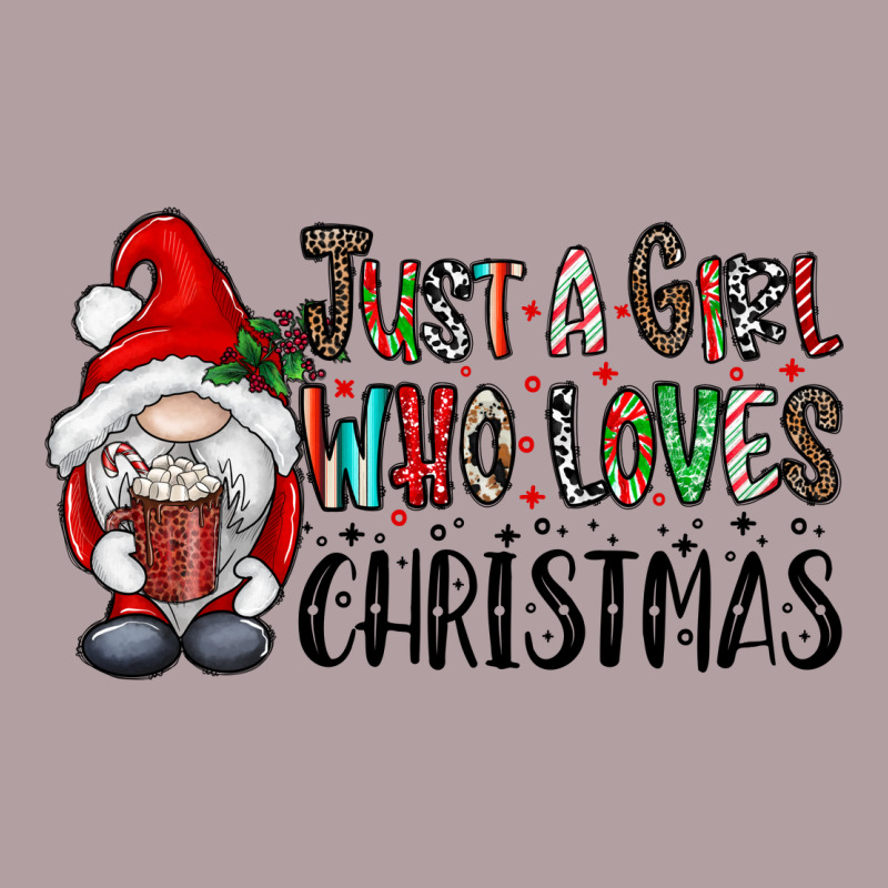 Just A Girk Who Loves Christmas Vintage Hoodie by CowhideDigitalArt | Teevron