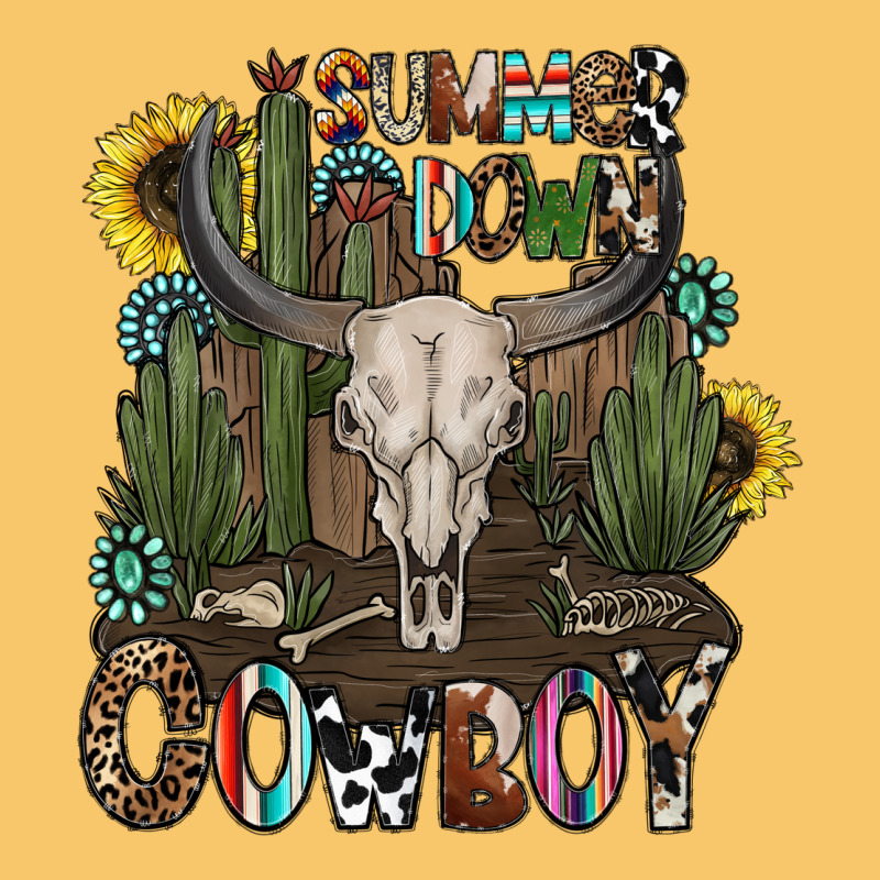 Summer Down Cowboy Vintage Hoodie by CowhideDigitalArt | Teevron