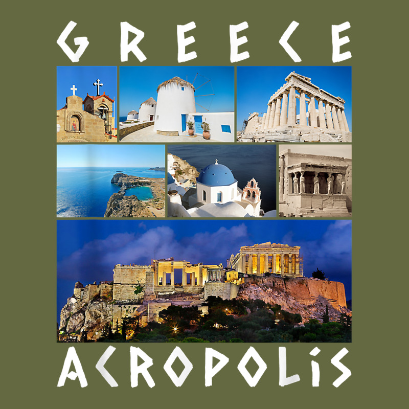 Greece Acropolis Famous Sights Gallery Traveler Souvenir T Shirt Long Sleeve Tee by baoMotion | Teevron