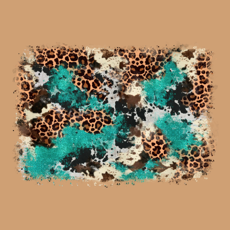 Cowhide Turquoise Glitter Vintage Tee by FaDigitalArtStudio | Teevron