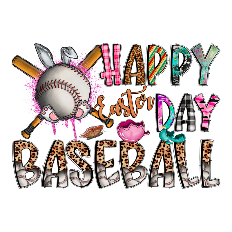 Happy Easter Day Baseball Long Sleeve Tee by CowhideDigitalArt | Teevron