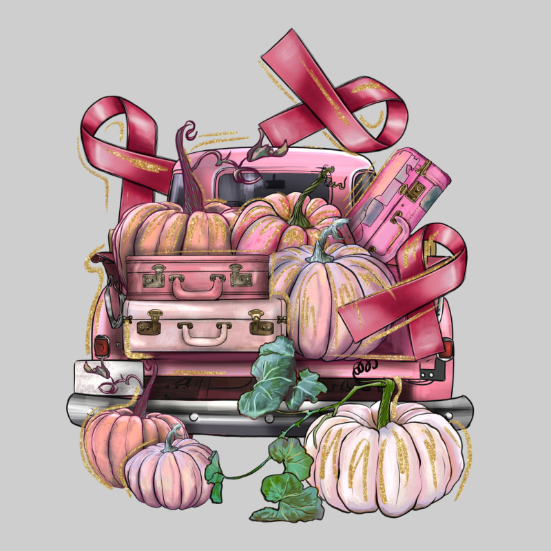 Breast Cancer Truck With Pumpkins Premium Tee by FaDigitalArtStudio | Teevron