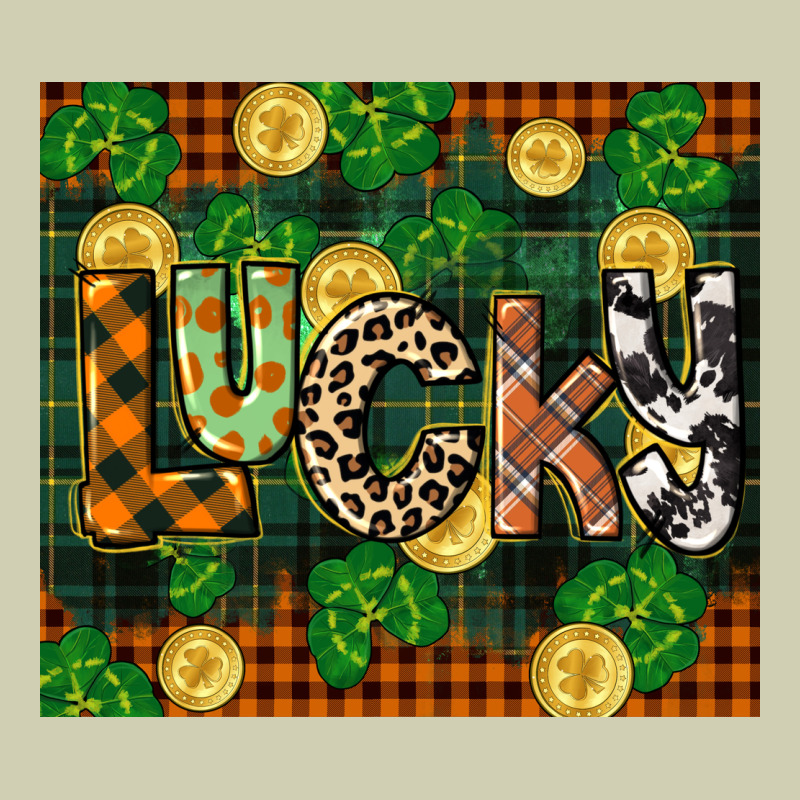 St Patricks Day Lucky Clover And Coins Heavy Core Tee by CowGirlArtShop | Teevron