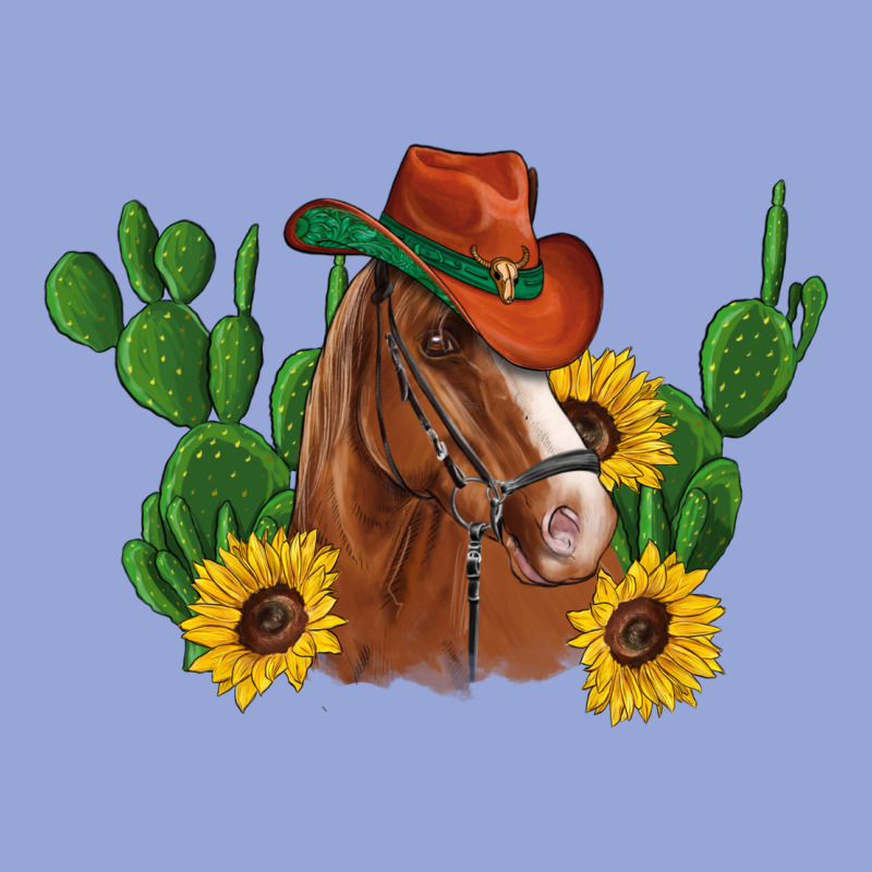 Western Horse Cowboy Hat Cactus Sunflowers Classic Tee by Artiststas | Teevron