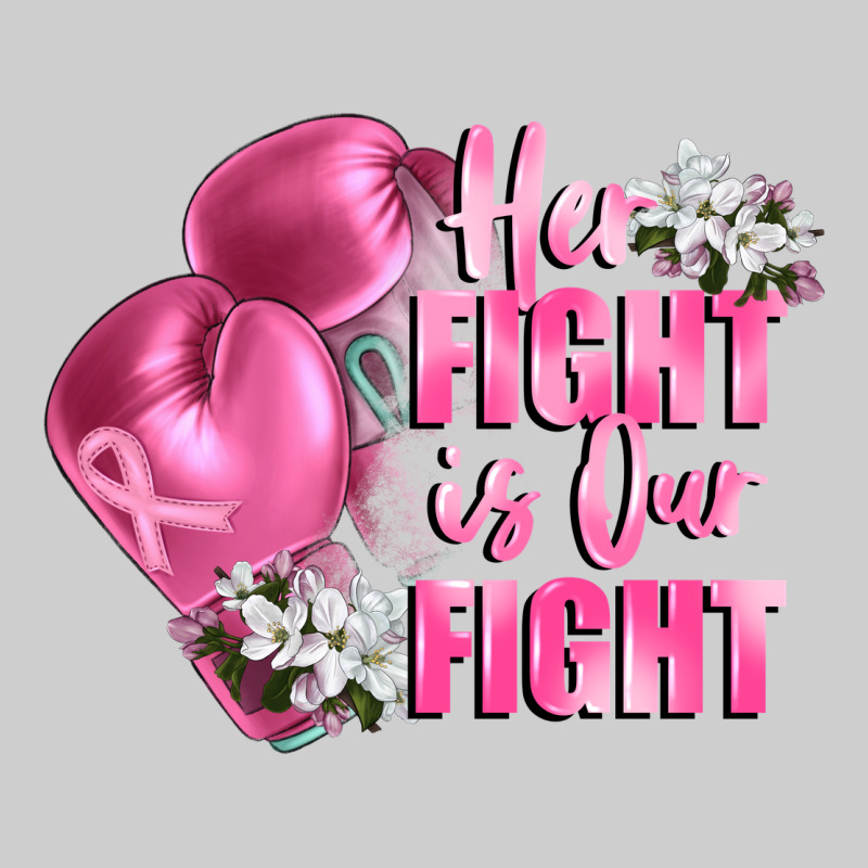 Her Fight Is Our Fight Breast Cancer Awareness Premium Tee by FaDigitalArtStudio | Teevron