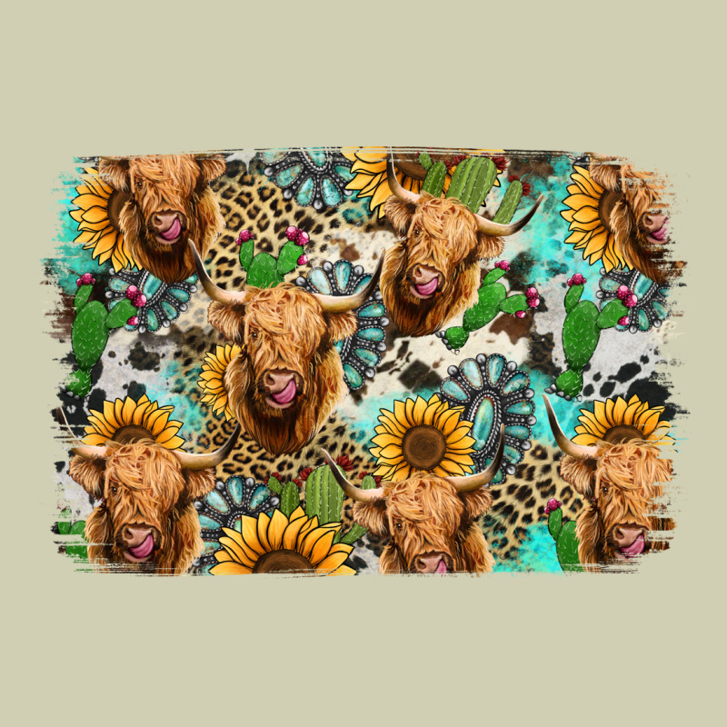 Highland Cow Western Background Heavy Core Tee by Jasminsmagicworld | Teevron