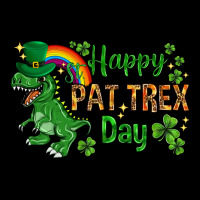 St. Patrick's Happy Pat T-rex Day With Rainbow Heavy Core Tee | Teevron