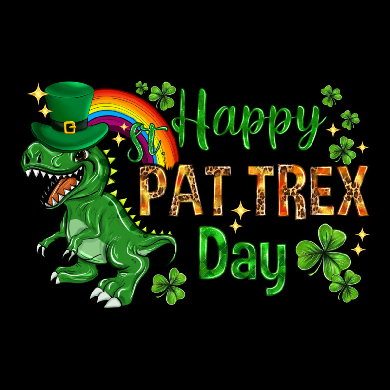 St. Patrick's Happy Pat T-rex Day With Rainbow Heavy Core Tee by HowdyJamesFarm | Teevron